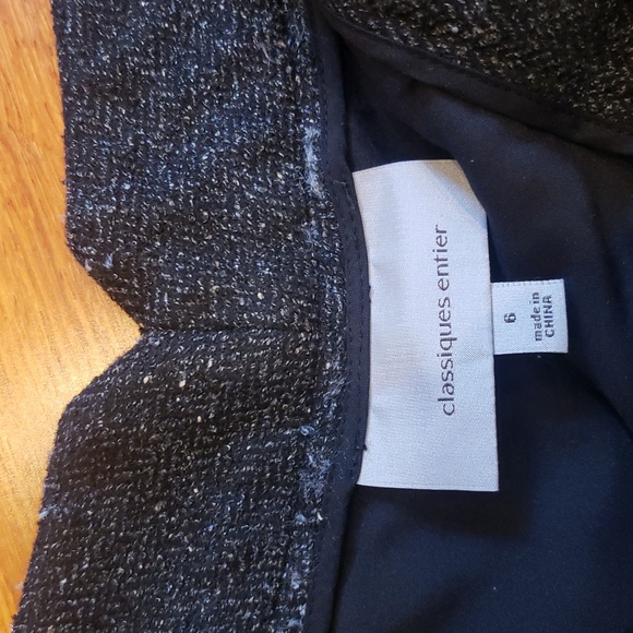 Classiques Entier Women's 6 Twill Herringbone wide leg trouser slack pants - Picture 7 of 10